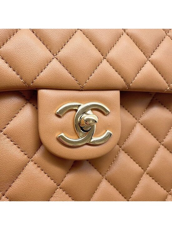 Chanel Backpack Quilted CC Logo Lambskin